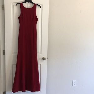 Red long dress
